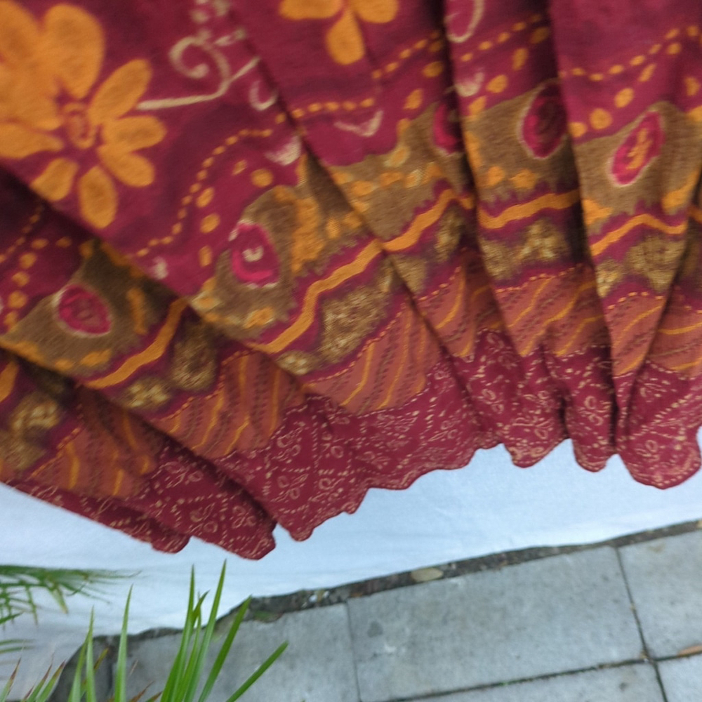 Vintage 90s Liz Baker Womens Maxi Skirt Floral Large - Picture 7 of 11